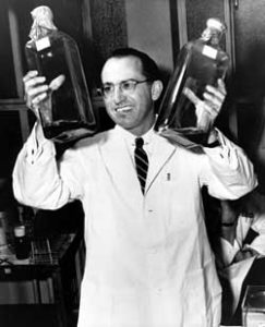 Public Doman Photo Salk at the Univeristy of Pittsburgh, where he developed his vaccine